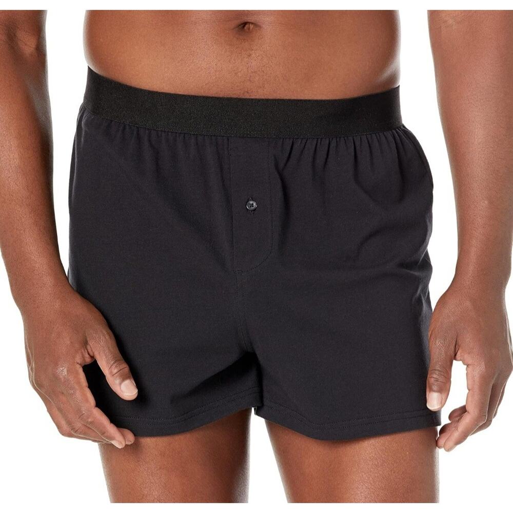 Amazon Essentials Men's 5-Pack Cotton Jersey Boxer Shorts- XSMALL